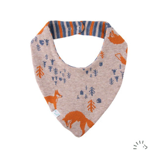 Foxes - organic triangular scarf