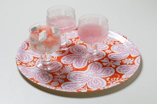 Haga Orange - round tray