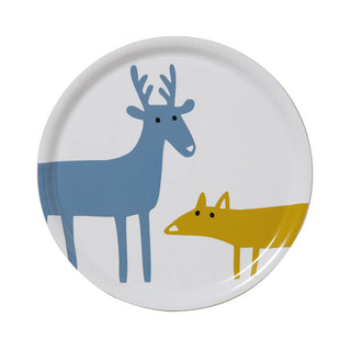 Elk & Fox - round serving tray