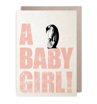 Baby girl - greeting card