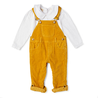 Chunky Cord Dungarees - Ochre