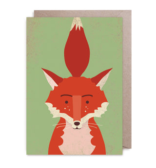 Fancy fox - greeting card